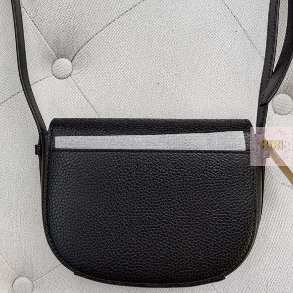 BRAND NEW Michael Kors Reed Small Pebbled Leather Crossbody Bag Black 35F3G6RC1T - Picture 7 of 13